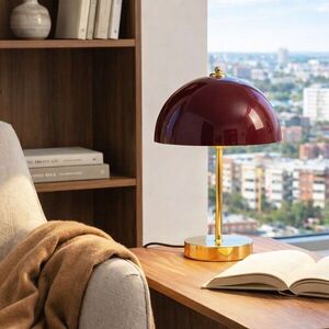 Imagine Lampa de masa, L'essentiel Maison, 780SGN4849, Roșu de cramă / Auriu
