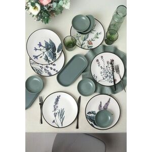 Imagine Set de mic dejun (14 piese), L'essentiel Maison, 275KRM2537, Bol pentru sos: 13 cm (4 bucăți), Alb mat
