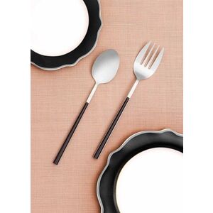 Imagine Set de servire (2 piese), L'essentiel Maison, 280TMA3701, Dimensiune: 28 x 6 x 1 cm (2 bucăți), Argintiu / Negru