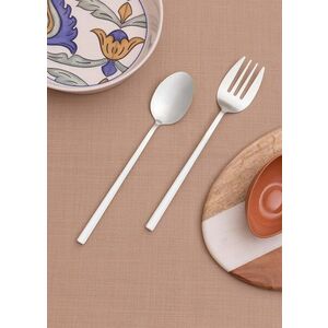 Imagine Set de servire (2 piese), L'essentiel Maison, 280TMA3702, Dimensiune: 28 x 6 x 1 cm (2 bucăți), Argintiu/Alb