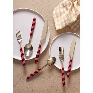 Imagine Set de tacâmuri (36 de piese), L'essentiel Maison, 280TMA3721, Furculiță de masă: 19 x 3 cm (6 bucăți), Auriu / Roz
