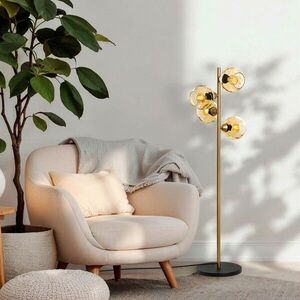 Imagine Lampadar, L'essentiel Maison, 521SHN3649, Galben / Aur