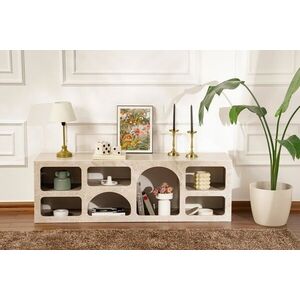 Imagine Consola, Hanah Home, Ferlis, 160x51x40 cm, Travertin Marmură / Gresie