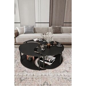 Imagine Set masute de cafea, Hanah Home, Yin Yang 3 70, Negru