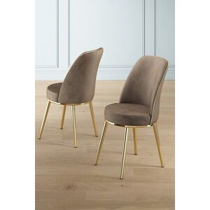 Imagine Set scaune 2 piese, Hanah Home, Pefa, Cappuccino / Aur