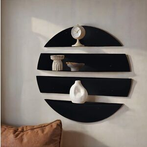 Imagine Raft de perete, Hanah Home, Vlnt118Syh, 76x76 cm, Negru
