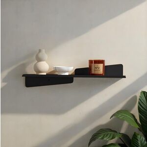 Imagine Raft de perete, Hanah Home, Vlnt123Syh, 60x14 cm, Negru