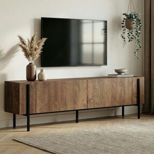 Imagine Comoda TV, Hanah Home, Nexus, 180x30x45 cm, Stejar Caucazian / Negru