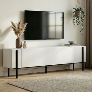 Imagine Comoda TV, Hanah Home, Nexus, 180x30x45 cm, Alb/Negru