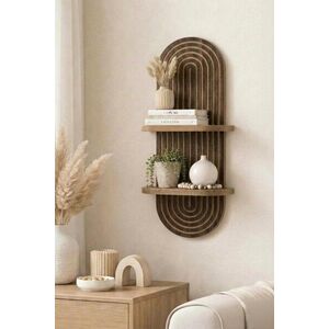 Imagine Raft de perete, Hanah Home, Artmtkwll2D, 26x35x13 cm, Wenge