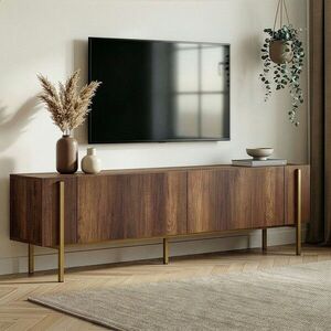 Imagine Comoda TV, Hanah Home, Nexus, 180x30x45 cm, Barok Walnut Gold