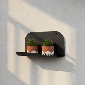 Imagine Raft de perete, Hanah Home, Vlnt127Syh, 31x15 cm, Negru
