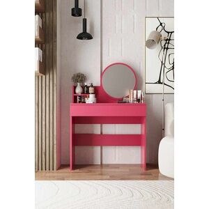 Imagine Masa de machiaj, Hanah Home, Harmony Mini Round, 90x133x40 cm, Zmeura