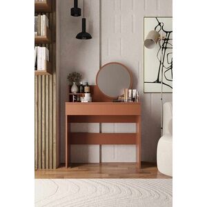 Imagine Masa de machiaj, Hanah Home, Harmony Mini Round, 90x133x40 cm, Sepia