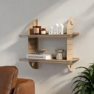 Imagine Raft de perete, Hanah Home, Vlnt126Cp, 70x60 cm, Grej