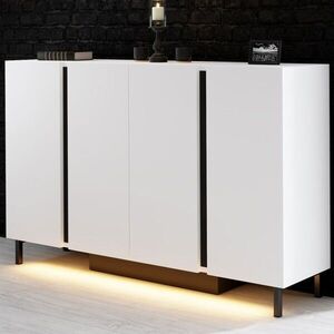 Imagine Consola, Hanah Home, Paris, 127x80x32 cm, Alb