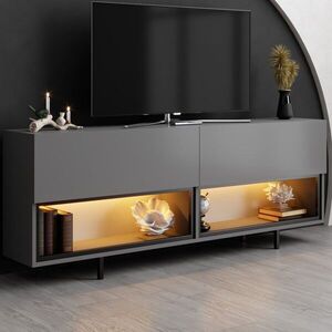 Imagine Comoda TV, Hanah Home, Ekol Down, 180x67x32 cm, Antracit