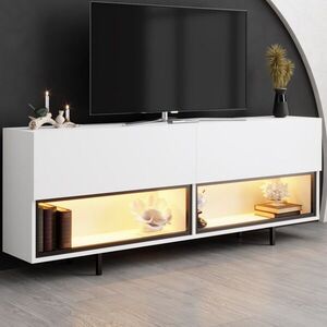 Imagine Comoda TV, Hanah Home, Ekol Down, 180x67x32 cm, Alb