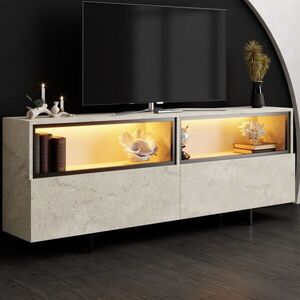 Imagine Comoda TV, Hanah Home, Ekol Up, 180x67x32 cm, Travertin
