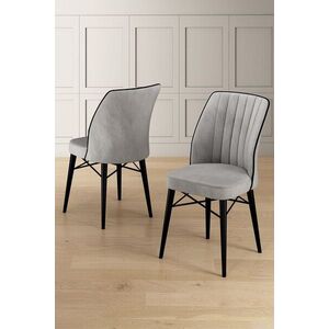 Imagine Set scaune 2 piese, Hanah Home, Nuna, Gri/Negru