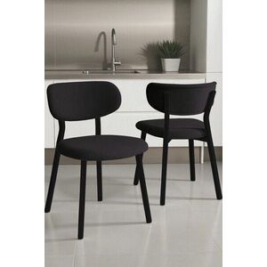 Imagine Set scaune 2 piese, Hanah Home, Toldy, Antracit / Negru