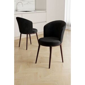 Imagine Set scaune 2 piese, Hanah Home, Risa, Negru/Maro