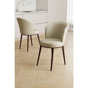 Imagine Set scaune 2 piese, Hanah Home, Risa, Crem/Maro