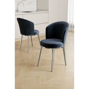 Imagine Set scaune 2 piese, Hanah Home, Risa, Antracit / Crom