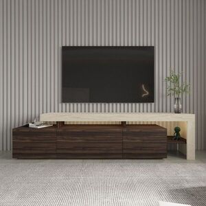Imagine Comoda TV, Hanah Home, Beliz, 192x53x37 cm, Travertin / Nuc