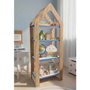 Imagine Raft universal, Hanah Home, Artmtkslhf4, 50x120x35 cm, Albastru / Nuc / Alb