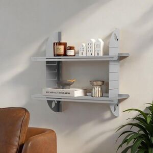 Imagine Raft de perete, Hanah Home, Vlnt126Gr, 70x60 cm, Gri
