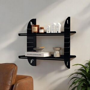 Imagine Raft de perete, Hanah Home, Vlnt126Syh, 70x60 cm, Negru