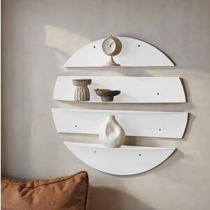 Imagine Raft de perete, Hanah Home, Vlnt118Byz, 76x76 cm, Alb