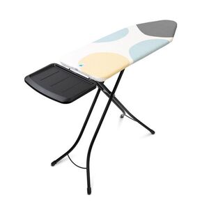 Imagine Masa de calcat, Brabantia C, Spring Bubbles, 124x45 cm, 7 pozitii de reglare, cu suport statie de calcat, otel/bumbac