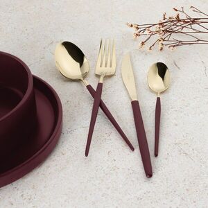 Imagine Set tacamuri 24 piese Berlinger Haus, Leonardo, inox, visiniu/sampanie