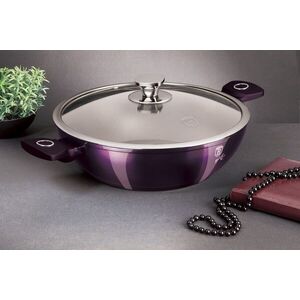 Imagine Tigaie Wok cu capac Berlinger Haus, Purple Eclipse, 30 cm, aluminiu forjat, mov