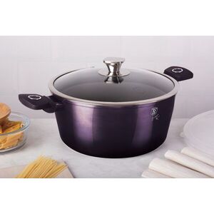 Imagine Oala cu capac Berlinger Haus, Purple Eclipse, 28 cm, 6.1 L, aluminiu forjat, mov