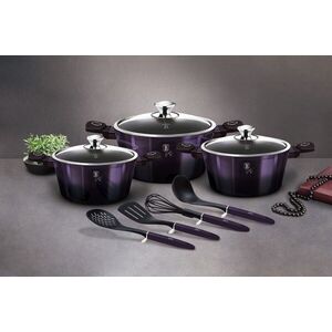 Imagine Set pentru gatit Berlinger Haus, Purple Eclipse, 10 piese, aluminiu forjat, mov