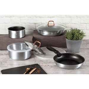 Imagine Set pentru gatit Berlinger Haus, Moonlight, 9 piese, aluminiu, gri