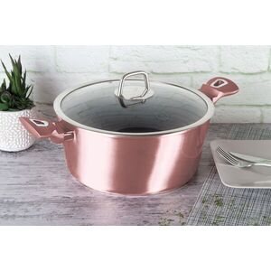 Imagine Oala cu capac Berlinger Haus, I-Rose, 28 cm, 6.1 L, aluminiu forjat, roz