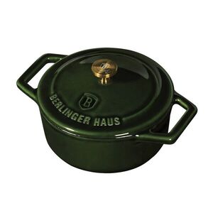 Imagine Cratita cu capac Berlinger Haus, Strong Mold, 10 cm, 310 ml, fonta, verde