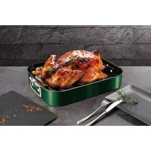 Imagine Tava de copt cu gratar Berlinger Haus, Emerald, 41.5x32x7.7 cm, otel carbon, verde