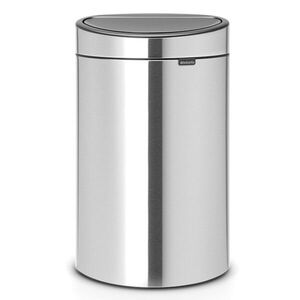 Imagine Cos de gunoi cu soft touch, Brabantia, Touch New Matt Fingerprint Proof, 40 L, 30.2x43.5x72.7 cm, otel, argintiu