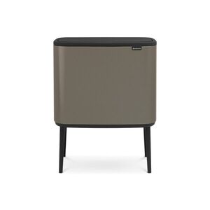 Imagine Cos de gunoi cu soft touch, Brabantia, Bo Touch Platinum, 11/23 L, 31.2x54x68 cm, otel, gri