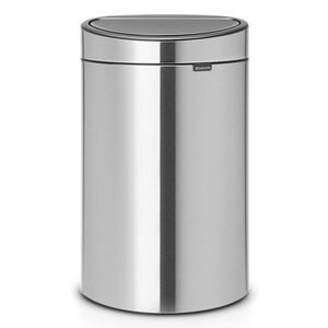 Imagine Cos de gunoi cu soft touch, Brabantia, Touch New Matt, 40 L, 30.2x43.5x72.7 cm, otel, argintiu