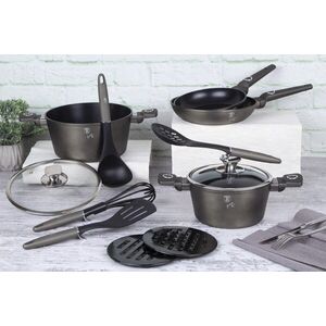 Imagine Set pentru gatit Berlinger Haus, Crystal, 10 piese, aluminiu forjat, sampanie