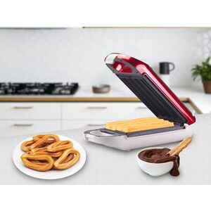 Imagine Aparat de facut churros Beper, 700W, capacitate 4 bucati, 19 cm, rosu/alb
