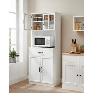 Imagine Dulap bucatarie multifunctional, Vasagle, 73x41.5x179.8 cm, MDF/PAL, alb