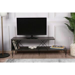 Imagine Comoda TV, Hanah Home, Street, 120x40x30 cm, Maro inchis