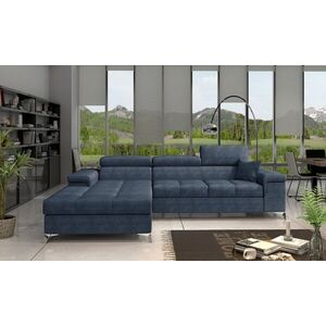 Imagine Coltar extensibil stanga 4 locuri ELTAP, Ric-10, Ricardo, 281x205x88 cm, lemn/poliester, albastru